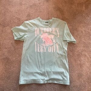 OVO Green Short Sleeve Tee with Pink Logo